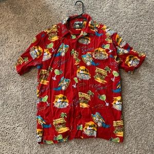 Margaritaville Large Tropical Button Up Shirt